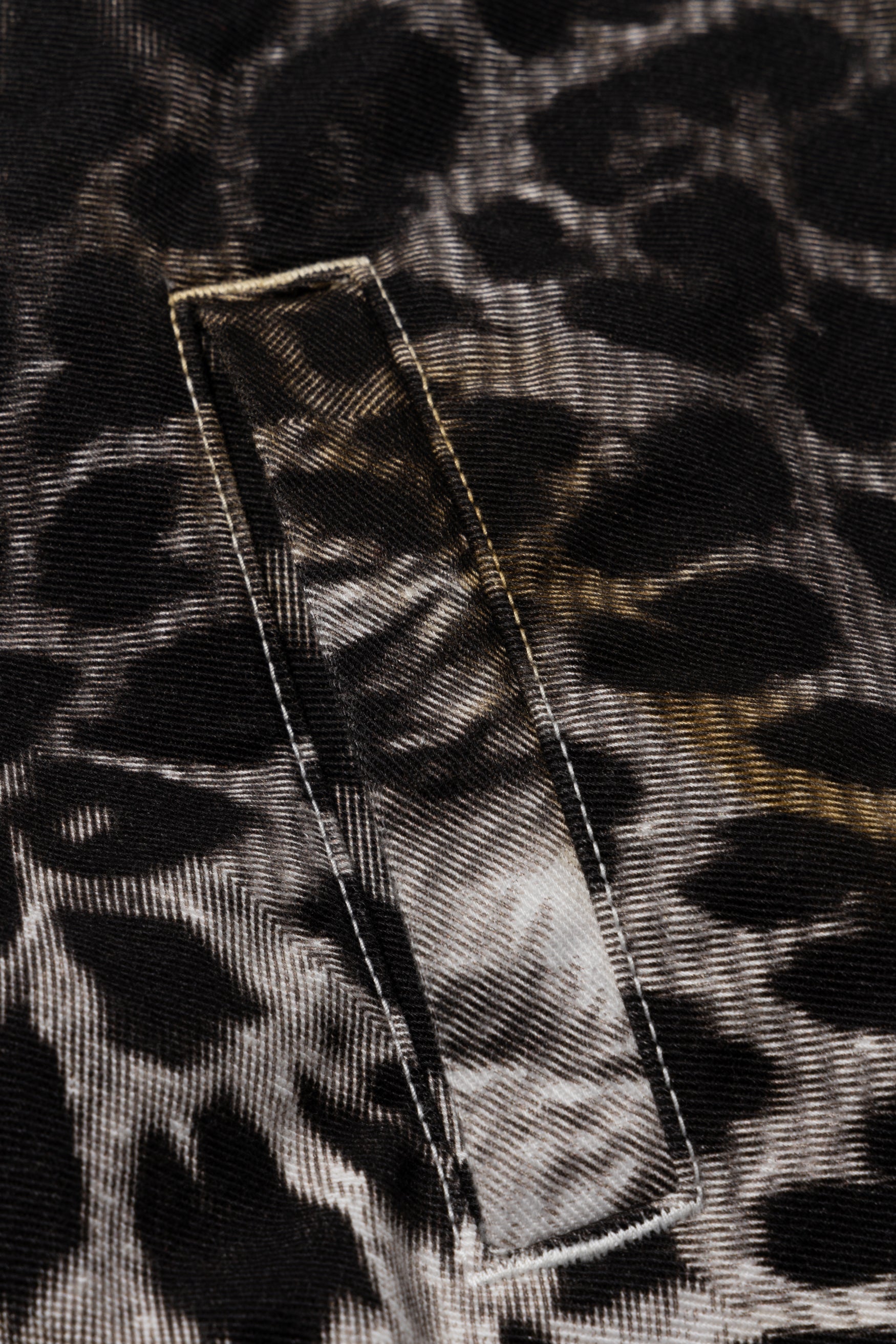 画像をギャラリービューアに読み込む, Leopard Zip Through Denim Jacket