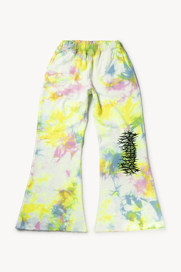 Metal Tie Dye Flared Sweatpant