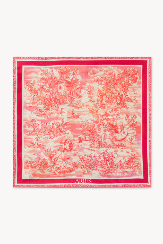 Toile De Jouy Silk Bandana