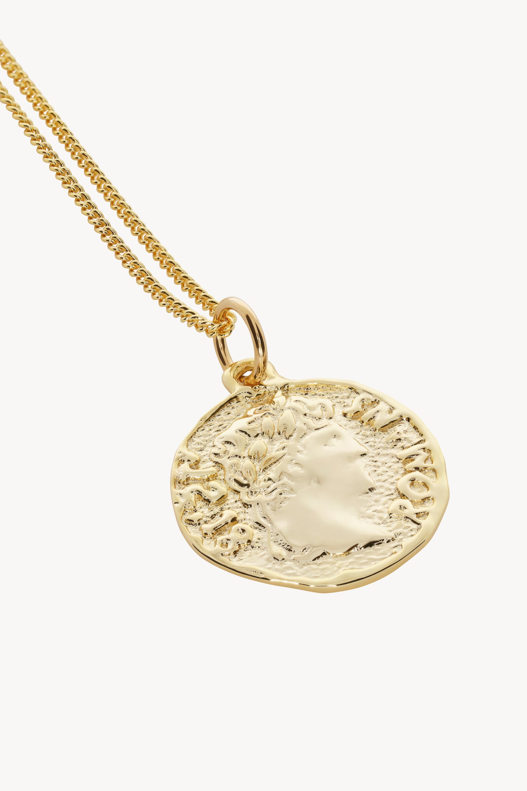 画像をギャラリービューアに読み込む, Chain Necklace With Roman Coin Pendant